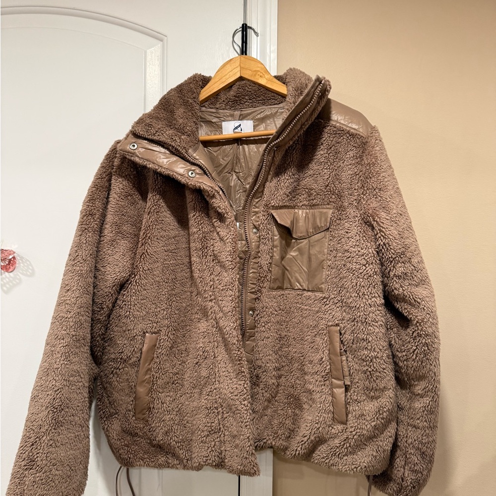 Lou & Grey Taupe Sherpa Jacket